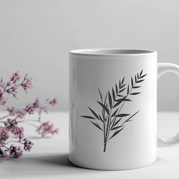 A simple illustration of a single leaf with detailed veins.