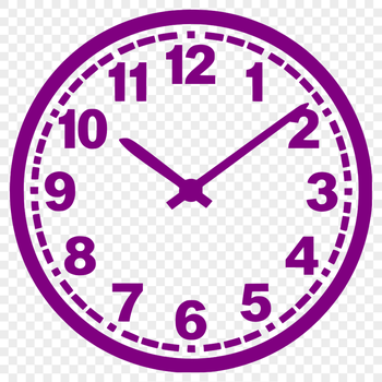 A simple digital time display in a clean vector format.