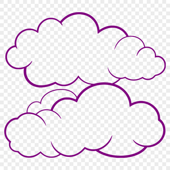 A simple white cloud icon in vector format, ideal for use in graphic design projects.
