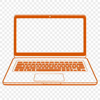 A digital illustration of a modern laptop with sleek design elements.
