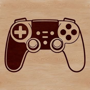 A modern video game controller with ergonomic design.
