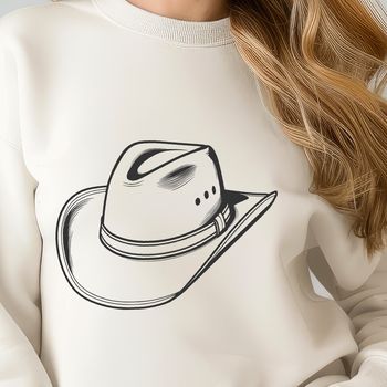 A classic western-style cowboy hat design in vector format.