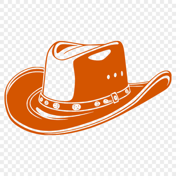 A classic cowboy hat made from vector lines, suitable for digital cutting machines or laser cutters.