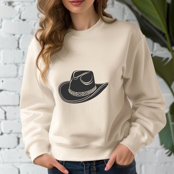 A traditional cowboy hat made from vector lines and curves, suitable for digital cutting machines and laser cutters.