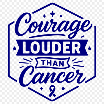Personalized vector graphic quote for survivors of illness or adversity.