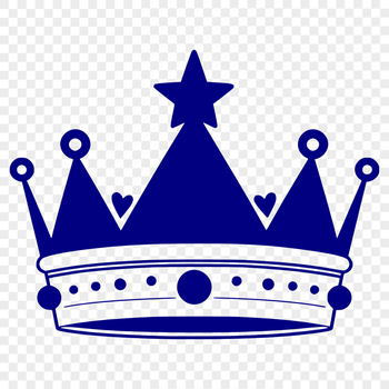 Vector illustration of a crown, suitable for digital cutting machines like Cricut or laser cutters.