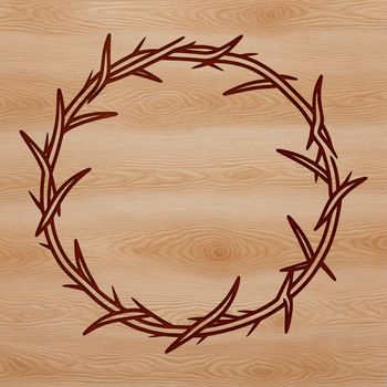 A vector representation of the biblical symbol of the Crown of Thorns, suitable for editing and customization.