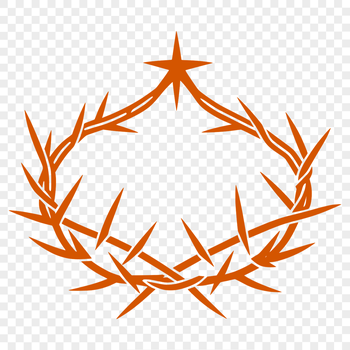 A vector illustration of the Crown of Thorns, a symbol of Christian faith and martyrdom.