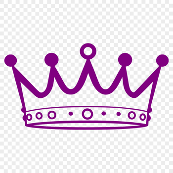 A digital illustration of a crown made from vector art for use in various design projects.