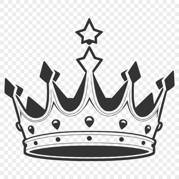 A vector graphic illustration of a crown, suitable for digital design and cutting machines.