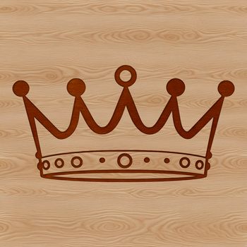 A digital illustration of a royal crown with intricate details.