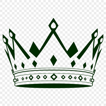 A stylized illustration of a crown, created as a vector graphic.