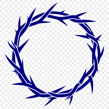 A stylized illustration of the Crown of Thorns from Christian iconography, suitable for vector art design.