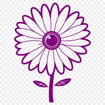 A simple illustration of a daisy flower, suitable for vector design and print-on-demand.