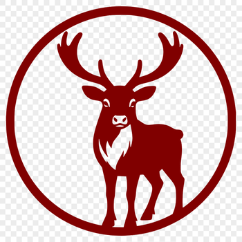 A simple vector illustration of a reindeer in profile, suitable for commercial or personal use.