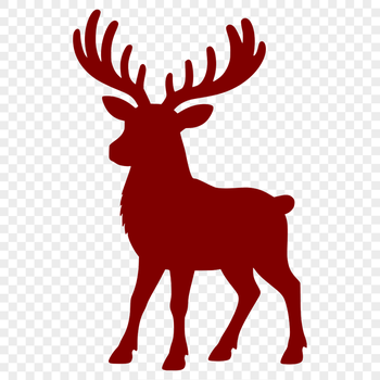 A detailed illustration of a reindeer in profile view, suitable for commercial or personal use as a vector graphic design.