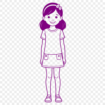 An SVG graphic of a female figure for design projects.