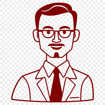 A simple illustration of a man in a teacher's profession, designed as a vector image.