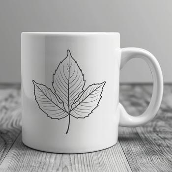A digital illustration of a single green leaf with veins, suitable for vector graphic design.