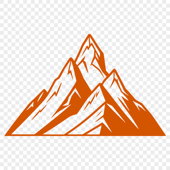 A detailed illustration of a mountain landscape in vector format.