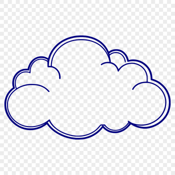 An abstract design element featuring a fluffy white cloud with soft, puffy texture.