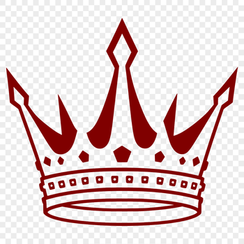 A digital illustration of a crown in vector format, suitable for cutting machines or laser engraving.