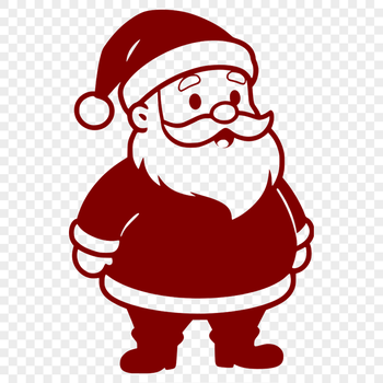 A vector illustration of Santa Claus in traditional Christmas attire, suitable for commercial or personal use.