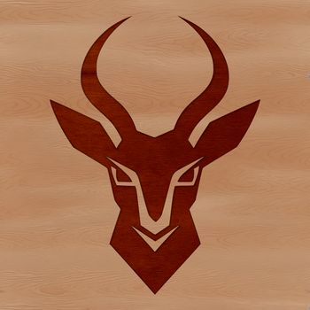 A detailed illustration of a deer's head, suitable for use in vector designs.