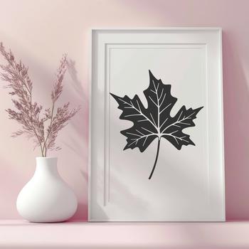 A high-quality SVG illustration of a single leaf with detailed veins.