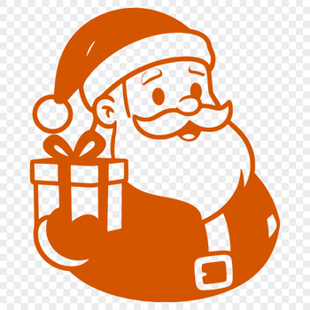 Free Christmas Santa Silhouette Download A vector graphic design featuring a traditional representation of Santa Claus.