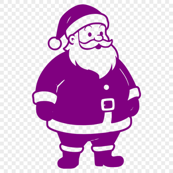 Vector illustration of a jolly old man in red suit with white beard and hat, suitable for Christmas decorations or crafts.