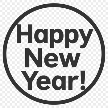 A stylized vector illustration of a new year's theme with inspirational quotes and decorations.