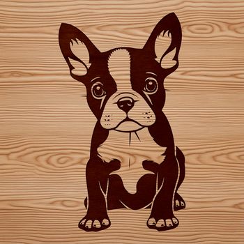 A cute sitting dog with a friendly expression, suitable as a vector art illustration.