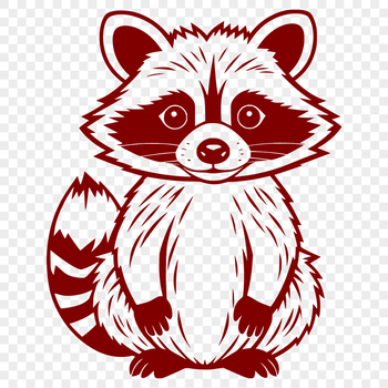 A detailed vector illustration of a raccoon, suitable for commercial and personal use in various design applications.