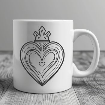 A vector representation of the Sacred Heart symbol.