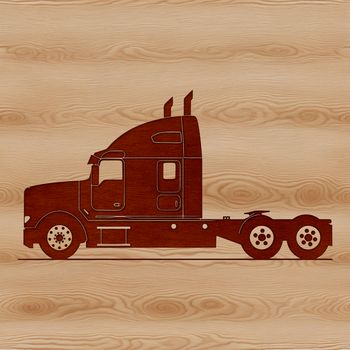 A large truck with multiple axles and a trailer, suitable for transporting heavy loads.