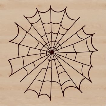A delicate web pattern made up of intricate lines and shapes.