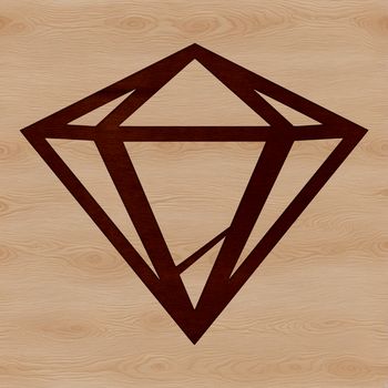 A geometric shape composed of multiple diamonds, designed as a vector art graphic for digital use.