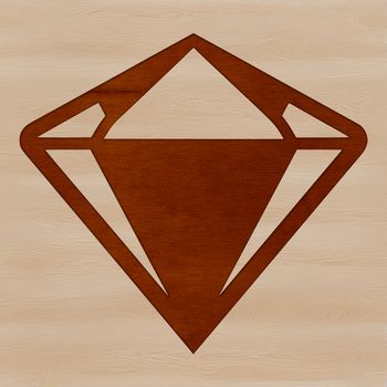 A stylized, geometric representation of a diamond shape, created as an SVG file for digital use.
