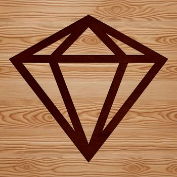 A geometric shape made up of multiple points, forming a diamond silhouette in vector format.