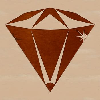 An isolated, SVG-designed diamond illustration with clean lines and sharp edges.