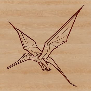 Vector illustration of a prehistoric Pteranodon dinosaur.