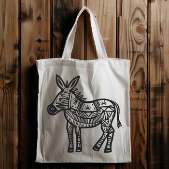 A cartoon-style donkey standing on its hind legs.