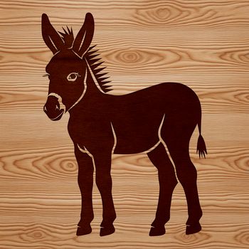 An isolated SVG design of a donkey, suitable for digital use.