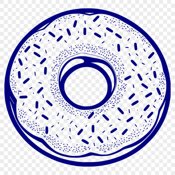 A high-quality digital illustration of a donut as a vector graphic.