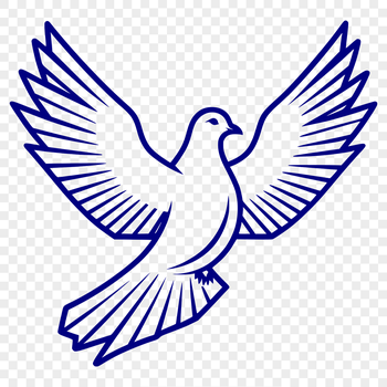 A white bird with peaceful features, representing serenity in various cultures.