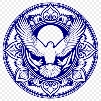 A stylized illustration of a dove in flight, suitable for various design applications including vector art and clip art.
