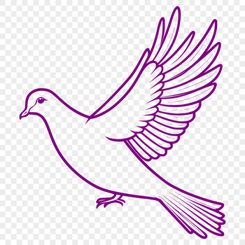 A free SVG illustration of a dove, suitable for digital designs and crafts.