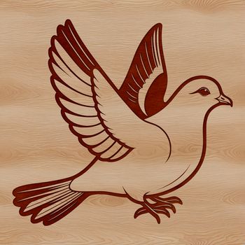 A high-quality digital illustration of a dove in vector format, suitable for commercial or personal projects.