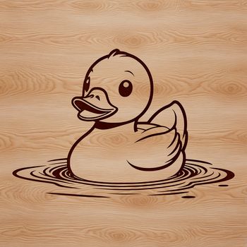 A simple vector illustration of a duck for graphic design projects.